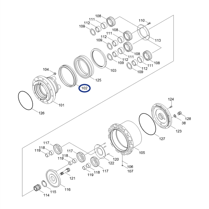 HYUNDAI R55-7 R55-9 floating seal XKAH-00820