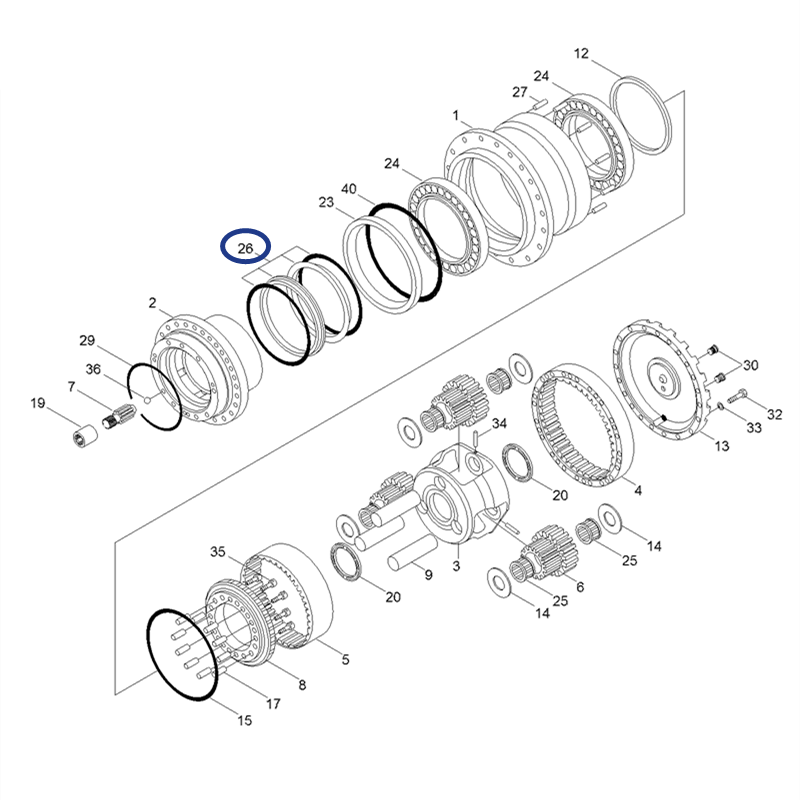 HYUNDAI R210LC-3H R210LC-7 floating seal XKAH-00432