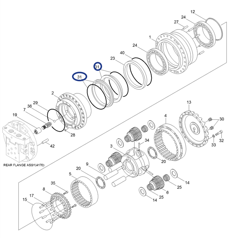 HYUNDAI R140LC-7 R160LC-7 floating seal XKAH-00342