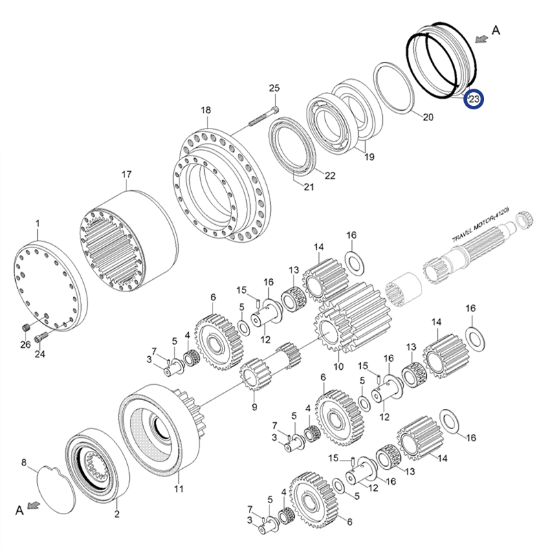 HYUNDAI R250LC-7 R290LC-7 R305LC-7 R320LC-7 R290LC-9 floating seal XJCK-00049