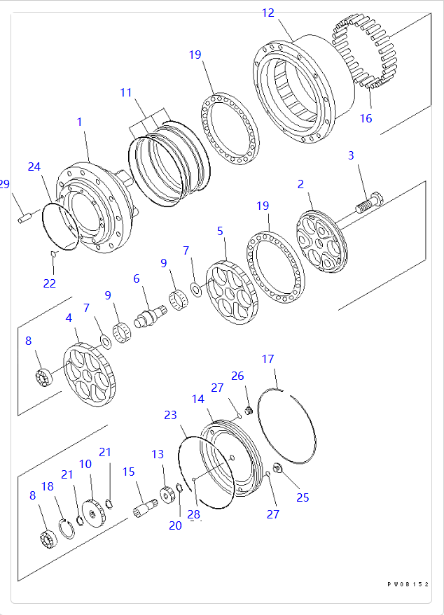 KOMATSU PC60 PC70 PC75UU PC78MR PC78US PC78UU floating seal TZES20423232-B