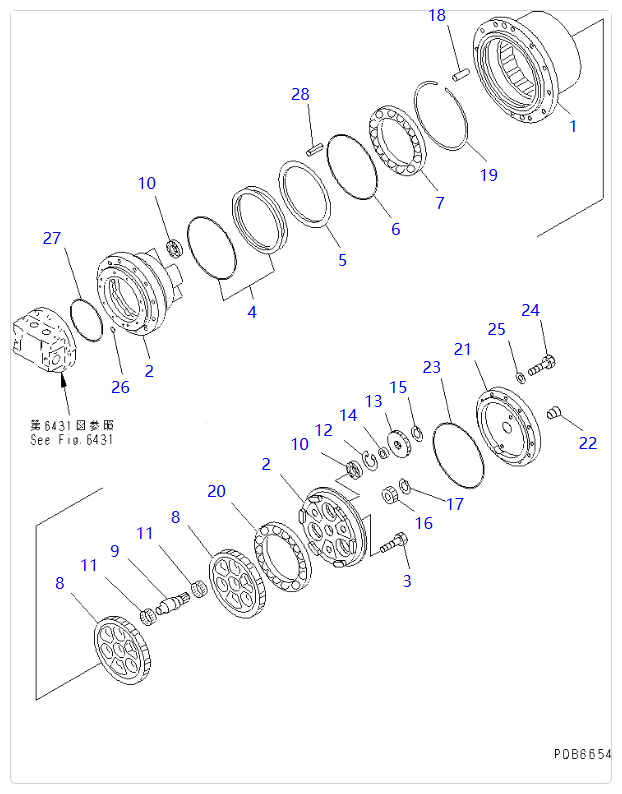 KOMATSU PC100 PC120 PC128 PC130 PC60 PC70 floating seal TZES100-250-A