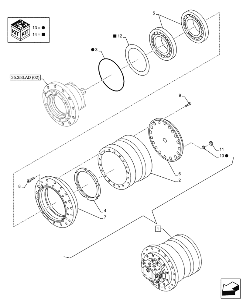 CASE CX300DLC CX350DLC floating seal LZ013190